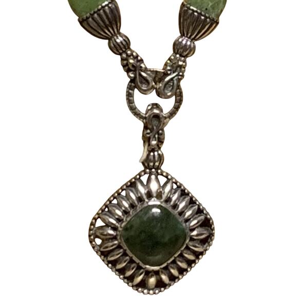 Carolyn Pollack Necklace & Pendant Set Multi Kinds of Green Stones & Shades - Picture 4 of 13